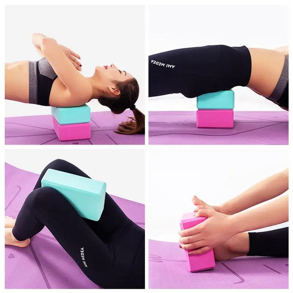 Set of Two High-Density Foam Yoga Blocks – Durable, Lightweight Support for Stretching, Balance & Flexibility