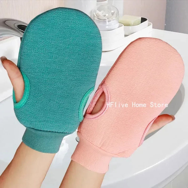 1 Piece Exfoliating Bath Gloves for Peeling and Dead Skin Removal – Body Scrub Mitt, Shower Cleaning Brush Towel, and SPA Foam Massage Glove