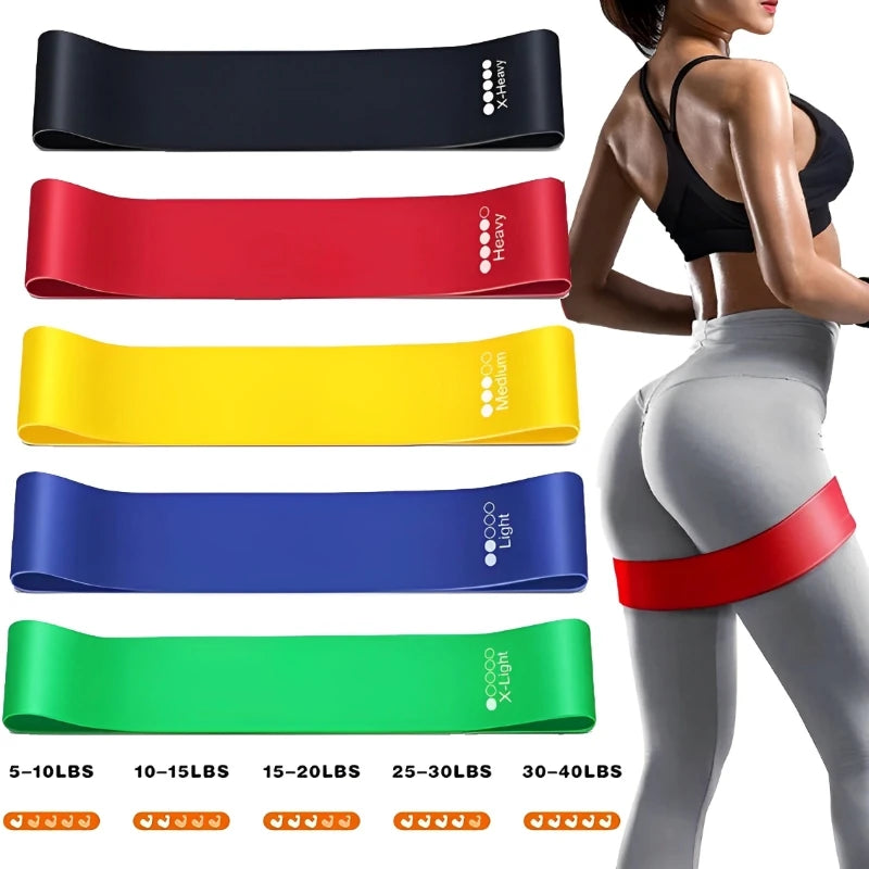 7Pcs Portable Resistance Bands Set for Women – Durable Elastic Bands for Yoga, Pilates, Strength Training, and Crossfit