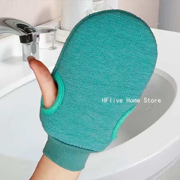 1 Piece Exfoliating Bath Gloves for Peeling and Dead Skin Removal – Body Scrub Mitt, Shower Cleaning Brush Towel, and SPA Foam Massage Glove