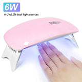 Mini Portable UV LED Nail Dryer Lamp - Fast, Lightweight, Pocket-Size Gel Curing Light for All Gel Nail Polishes USB Charging