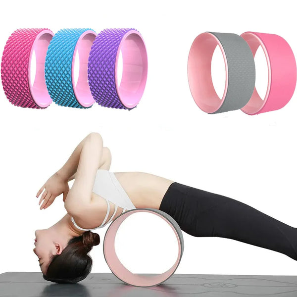 Yoga Wheel for Back Training and Muscle Massage – Trigger Point Pilates Ring, Balance and Mobility Accessory